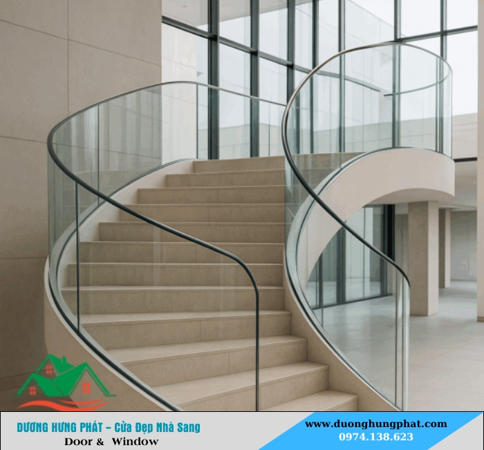 cầu thang kính tại Củ Chi TP.HCM